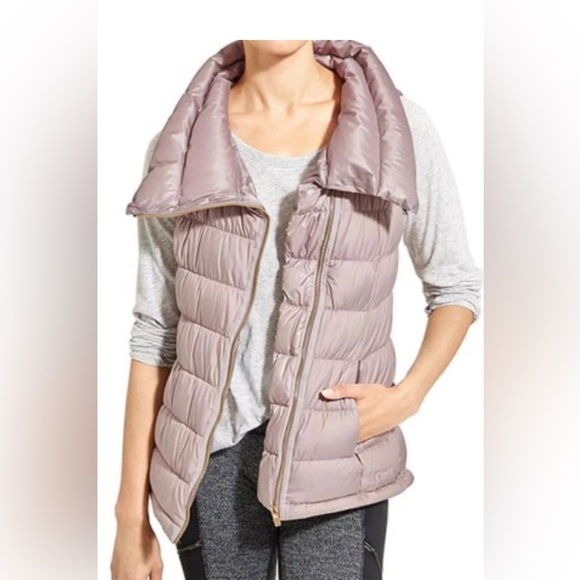 Athleta Downabout Goose Down Puffer Vest Dusty Pink Size XS - Picture 2 of 16